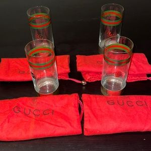 Rare Vintage Gucci Highball Glasses - Set of 4